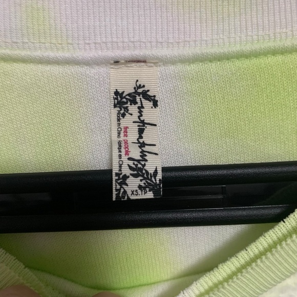 Free people Sweatshirt size xs citron/gray colorway - Picture 5 of 8